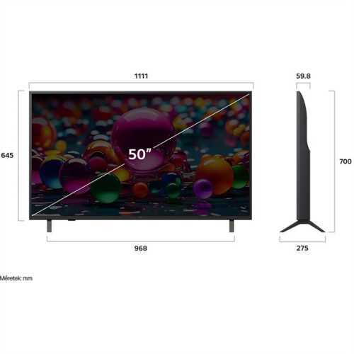 LG 50UA73003LA 50"/126cm, UHD AI 4K Smart TV, 3840x2160, 3xHDMI/2xUSB/Wifi/LAN