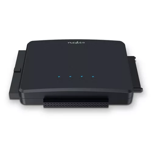 Nedis HDADIS110BK HDD / SSD dokkoló, USB 3.2 Gen1, 2,5 / 3,5", IDE + SATA