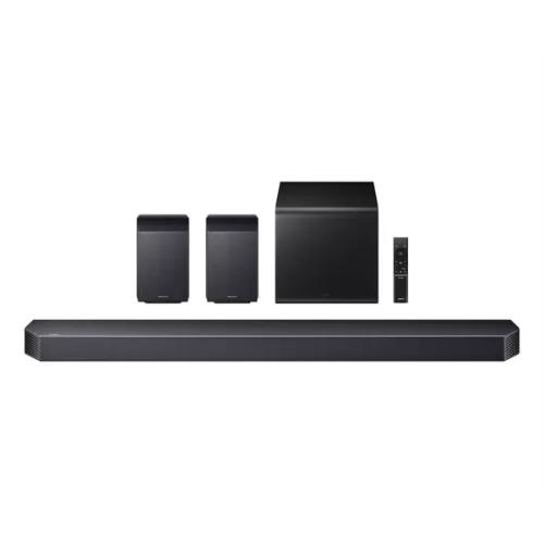 SAMSUNG HW-Q930H 9.1.4 csatornás hangprojektor mélynyomóval és hátsó hangszórókkal, Fekete
