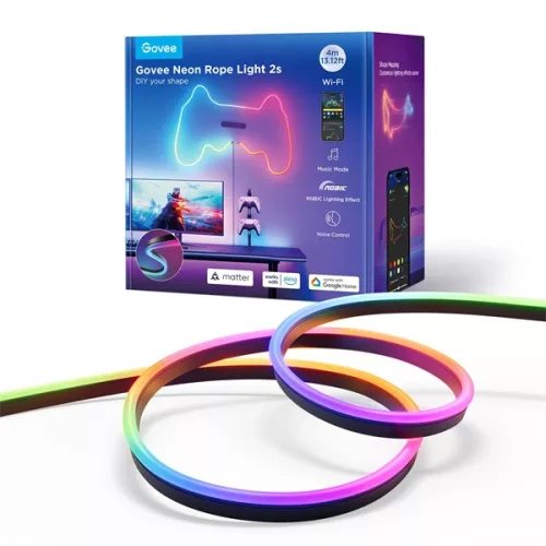 GOVEE RGBIC Neon Rope Light 2 4m Black