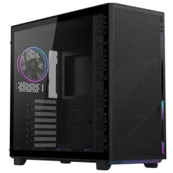  GIGABYTE Ház AC400G, Tápegység nélkül, Fekete, Üvegfalú
