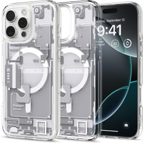   Spigen Ultra Hybrid MagFit Apple iPhone 16 Pro tok, MagSafe, Zero One, fehér