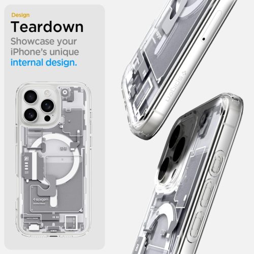 Spigen Ultra Hybrid MagFit Apple iPhone 16 Pro tok, MagSafe, Zero One, fehér