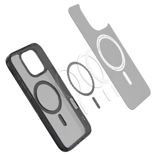 Spigen Ultra Hybrid T MagFit Apple iPhone 16 Pro tok, MagSafe, Frost Black, fekete