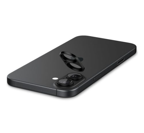 Spigen Glas.tR Optik Apple iPhone 16 Plus / iPhone 16 Tempered kameravédő fólia, fekete (2db)