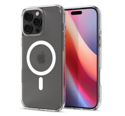 Spigen Ultra Hybrid MagFit Apple iPhone 16 Pro Max tok, MagSafe, Frost Clear tok, átlátszó