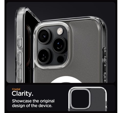 Spigen Ultra Hybrid MagFit Apple iPhone 16 Pro Max tok, MagSafe, Frost Clear tok, átlátszó