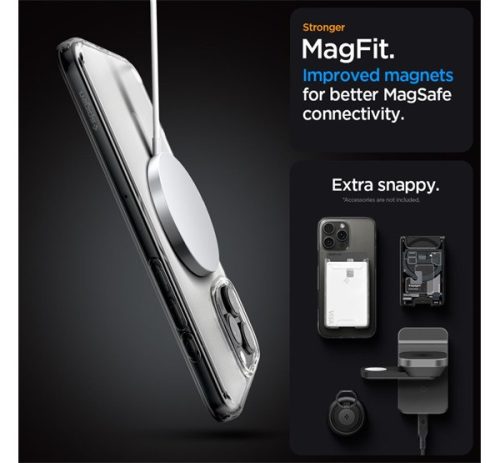Spigen Ultra Hybrid MagFit Apple iPhone 16 Pro Max tok, MagSafe, Frost Clear tok, átlátszó