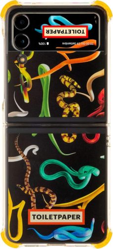 Samsung Galaxy Flip4 Toiletpaper kígyó mintás gyári tok, fekete (GP-FPF721HICBY)
