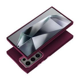   Frame Samsung Galaxy S24 FE közepesen ütésálló tok kameravédő kerettel, lila