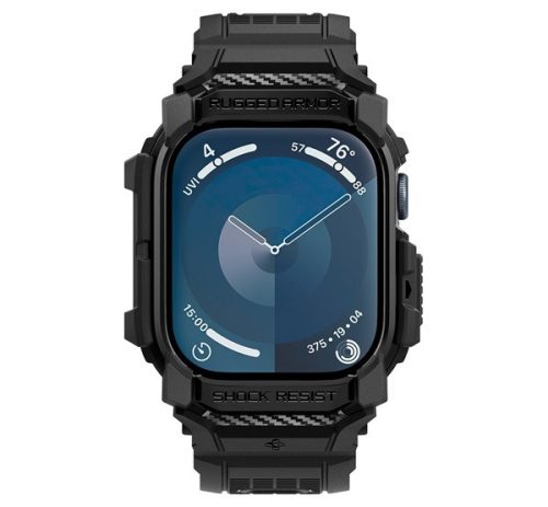 Spigen Rugged Armor Pro Apple Watch 10 46mm tok, Matte Black, fekete