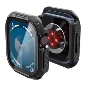   Spigen Tough Armor Apple Watch 10 46mm tok, kijelzővédő felülettel, Black, fekete