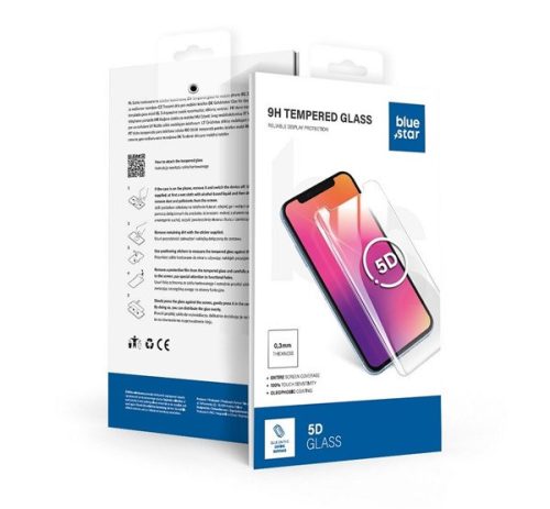 Blue Star Motorola Edge 50 Pro tempered glass kijelzővédő üvegfólia, fekete
