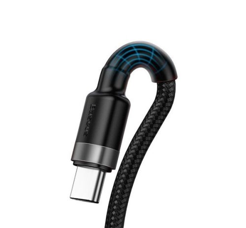 Baseus Cafule USB-USB-C kábel Huawei SuperCharge, QC 3.0, 5A, 1m, fekete/szürke