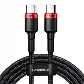   Baseus Cafule USB-C / USB-C adatkábel, 100W 2m, fekete-piros