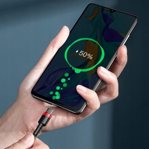 Baseus Cafule USB-C / USB-C adatkábel, 100W 2m, fekete-piros