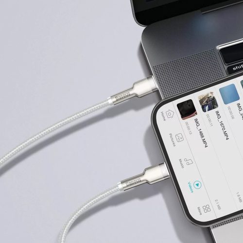 Baseus Cafule USB-C / Lightning kábel, 20W, 1m, fehér