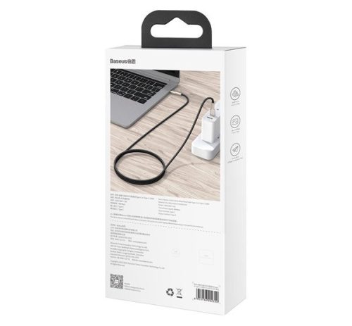 Baseus Cafule USB-C - USB-C kábel, 100W, 1m, fekete