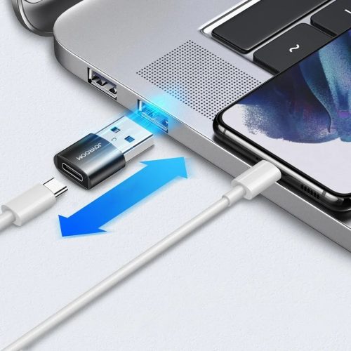 Joyroom S-H152 USB-A-USB-C adapter fekete (2db)