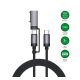 4smarts ComboCord USB-C adatkábel, MagSafe 3 adapterrel, 100W, 2m, fekete