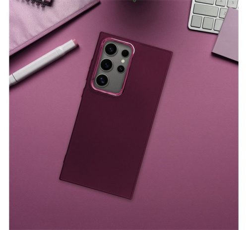 Frame Samsung A16 5G közepesen ütésálló tok kameravédő kerettel, lila