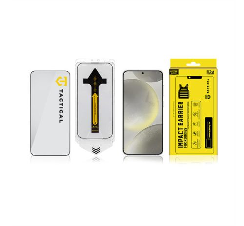 Tactical Impact Barrier Samsung Galaxy S24 / S25 tempered glass kijelzővédő fólia felhelyező kerettel