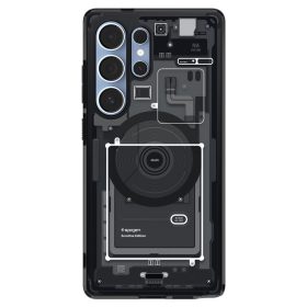   Spigen Ultra Hybrid MagFit Samsung Galaxy S25 Ultra tok, Zero One, fekete