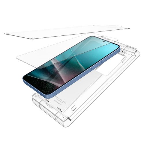 Spigen EliteShield EZ Fit HD Samsung Galaxy S25 kijelzővédő fólia felhelyező kerettel (1db)
