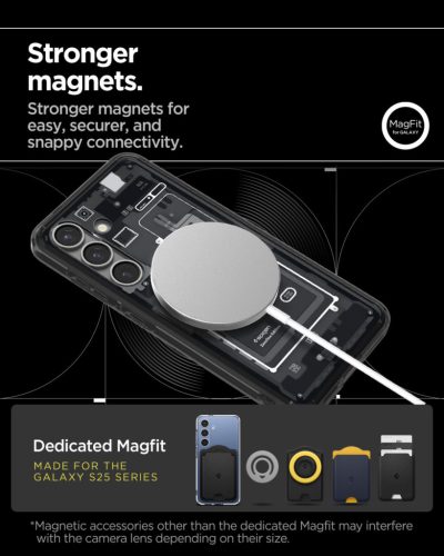 Spigen Ultra Hybrid MagFit Samsung Galaxy S25 tok, Zero One, fekete