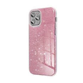 Samsung Galaxy S25 csillámos hátlap tok, rózsaszín