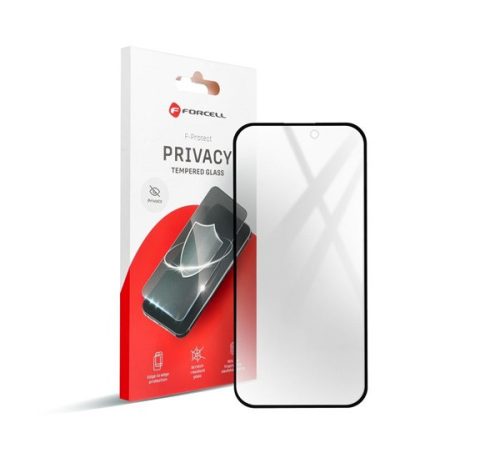 Forcell Privacy Iphone 15 Pro betekintésgátló kijelzővédő üvegfólia,fekete