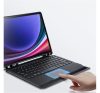 Dux Ducis DK Samsung Tab S10 Plus/S9 Plus/S9 FE Plus kihajtható tok vezeték nélküli billentyűzettel, háttérvilágítással, fekete