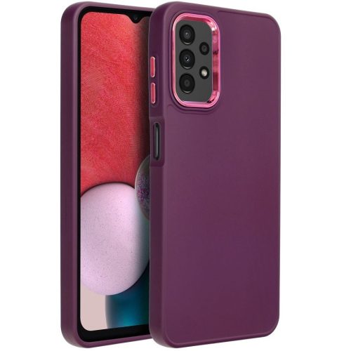 Frame Samsung Galaxy S25+ közepesen ütésálló tok kameravédő kerettel, lila