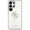 Guess Grained Big 4G Logo Small Classic Logo Samsung Galaxy S25 Ultra  kemény hátlap tok, bézs