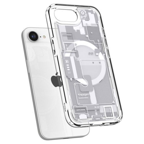Spigen Ultra Hybrid MagFit Apple iPhone 17e / iPhone 16e tok, MagSafe, Zero One, fehér