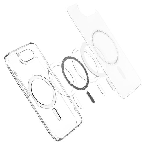 Spigen Ultra Hybrid MagFit Apple iPhone 17e / iPhone 16e tok, MagSafe, Frost White, matt fehér