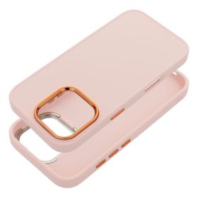   Frame Apple iPhone 17e / iPhone 16e közepesen ütésálló tok kameravédő kerettel, rózsaszín