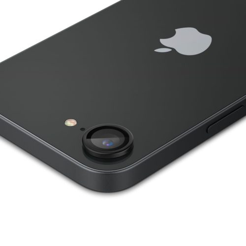 Spigen Glas.tR EZ Fit Optik Pro Apple iPhone 17E / 16E Tempered kameralencse-védő fólia felhelyező kerettel, fekete (2db)