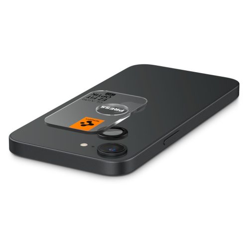 Spigen Glas.tR EZ Fit Optik Pro Apple iPhone 17E / 16E Tempered kameralencse-védő fólia felhelyező kerettel, fekete (2db)