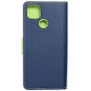 Fancy Motorola G35 5G mágneses flip tok, kék-lime