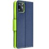 Fancy Motorola G35 5G mágneses flip tok, kék-lime