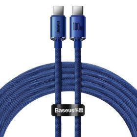 Baseus Crystal Shine USB-C-USB-C kábel, 100W, 1,2m, kék