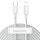 Baseus Simple Wisdom USB-C-Lightning adat/töltőkábel PD, 20W, 1,5m, fehér, 2db