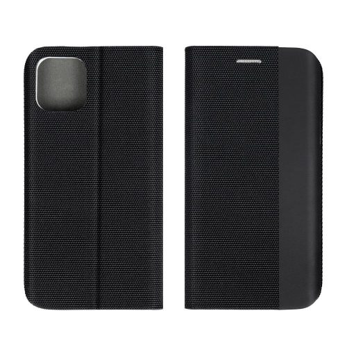 Forcell Sensitive Xiaomi Redmi Note 14 4G (Global) oldalra nyíló flip tok, fekete