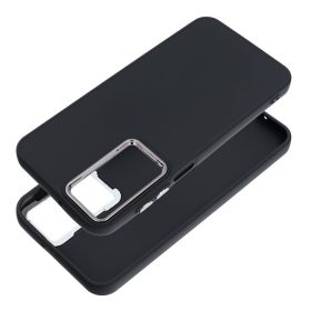   Frame Samsung Galaxy S25 Edge közepesen ütésálló tok kameravédő kerettel, fekete