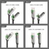 4smarts ComboCord USB-C / USB-C / USB-A töltő és adatkábel, 240W, 1,5m, kulcstartó kábellel, szürke