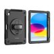 4smarts Rugged Apple iPad 10.9 2022 / iPad 11 2025 közepesen ütésálló tok kitámasztóval, fekete