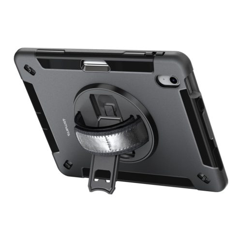 4smarts Rugged Apple iPad 10.9 2022 / iPad 11 2025 közepesen ütésálló tok kitámasztóval, fekete