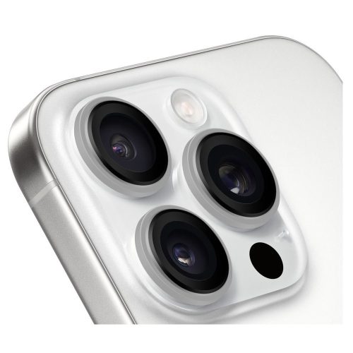 Obal:Me Apple iPhone 15 Pro/15 Pro Max tempered glass kamera védő üvegfólia, white titanium (fehér)