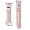 Karl Lagerfeld Karl and Choupette Head NFT Apple Watch 38/40/41mm szíj, rózsaszín